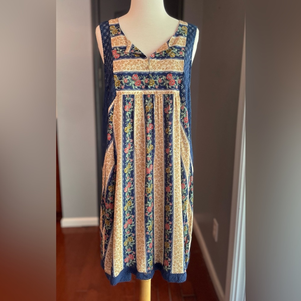Umgee Floral Sleeveless Boho Cottagecore Festival Dress